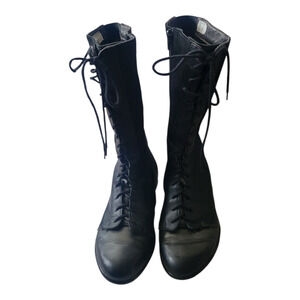 NAOT Knee Length Women Boot Leather Nubuck Elastic Size EU 39 / US 9